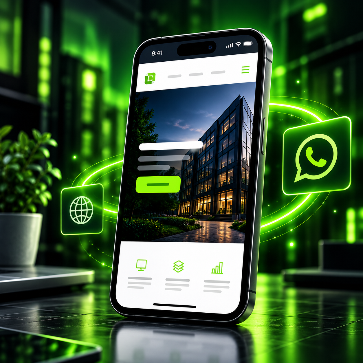 Site profissional adaptado para smartphone